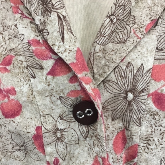 rqt Floral Blazer Tan & Pink Size 14 - Picture 4 of 9